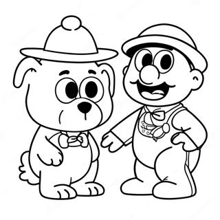 Burt And Ernie Playing With Toys Coloring Page 37893-30467