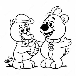 Burt And Ernie Playing With Toys Coloring Page 37893-30468