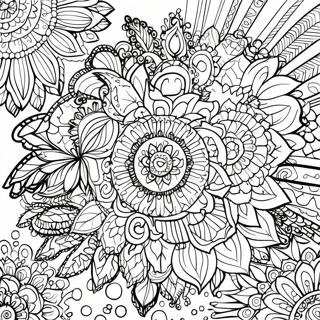 Half Sheet Mandala Coloring Page 37902-30474