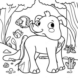 Half Sheet Animal Kingdom Coloring Page 37903-30472