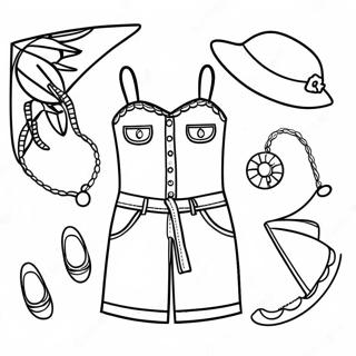 Summer Clothes Coloring Pages