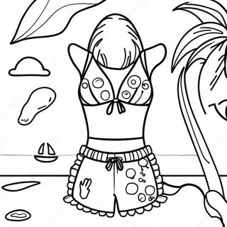 Colorful Beachwear Coloring Page 37913-30483