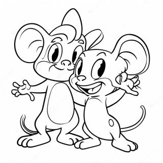 Pinky And The Brain In A Silly Scene Coloring Page 37923-30490