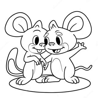 Pinky And The Brain In A Silly Scene Coloring Page 37923-30491