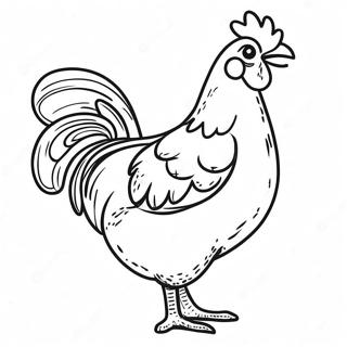 Realistic Chicken Coloring Page 37932-30499