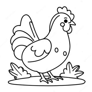 Realistic Chicken Coloring Page 37932-30500