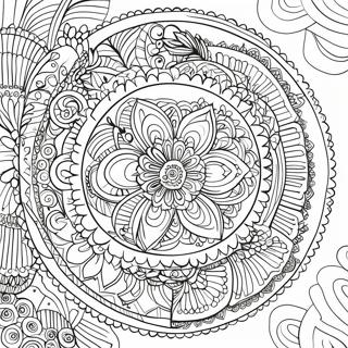 Intricate Black Mandala Coloring Page 37943-30507