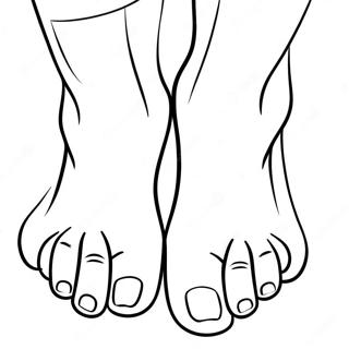 Realistic Feet Coloring Page 37972-30528