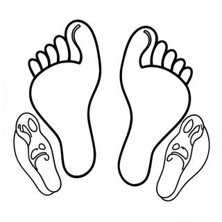 Cartoon Feet Coloring Page 37973-30529