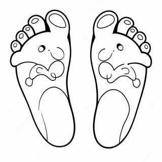 Cartoon Feet Coloring Page 37973-30530