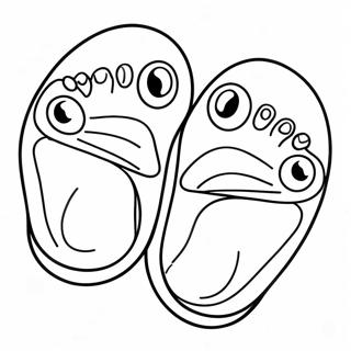 Cartoon Feet Coloring Page 37973-30531