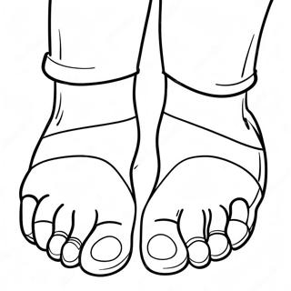 Cartoon Feet Coloring Page 37973-30532