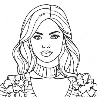 Realistic Fashion Model Coloring Page 37992-30548