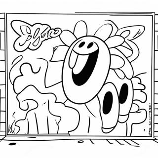 Ghetto Graffiti Wall Coloring Page 38003-30550