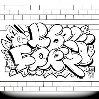 Ghetto Graffiti Wall Coloring Page 38003-30551