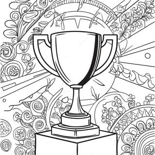 Shiny Gold Trophy Coloring Page 38013-30559