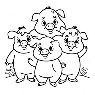 Three Little Pigs Coloring Page 3801-3126