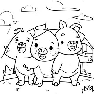 Three Little Pigs Coloring Page 3801-3127