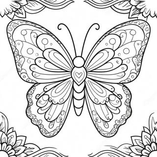 Symmetrical Butterfly Coloring Page 38032-30574