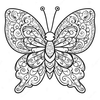 Symmetrical Butterfly Coloring Page 38032-30575