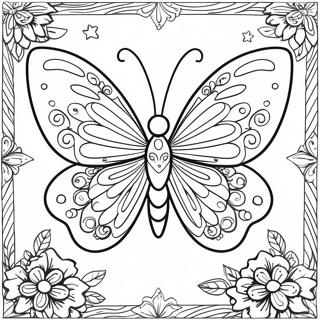 Symmetrical Butterfly Coloring Page 38032-30576