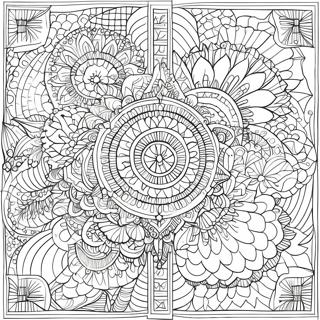 Intricate Geometric Patterns Coloring Page 38033-30583