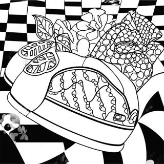 Vans Classic Checkerboard Coloring Page 38042-30578