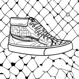 Vans Classic Checkerboard Coloring Page 38042-30580