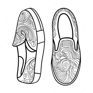 Vans Slip On Sneakers Coloring Page 38043-30587