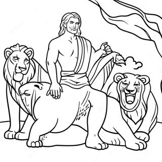 Daniel In The Lions Den Coloring Page 38072-30607