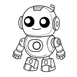 Cute Coding Robot Coloring Page 38113-30641