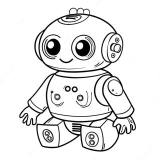 Cute Coding Robot Coloring Page 38113-30642