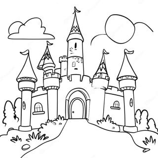 Once Upon A Time Fairy Tale Castle Coloring Page 38132-30652