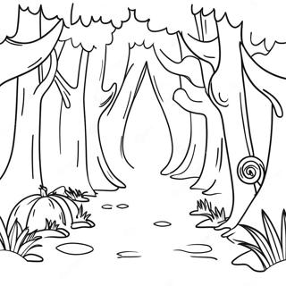 Enchanting Once Upon A Time Forest Coloring Page 38133-30659