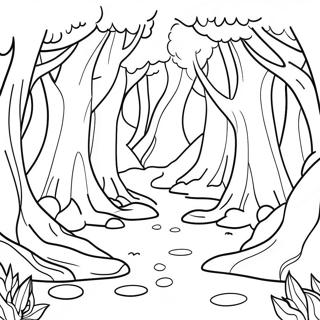 Enchanting Once Upon A Time Forest Coloring Page 38133-30660