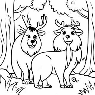 Open Season Forest Animals Coloring Page 38142-30663