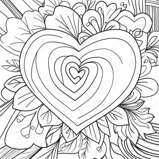 Rose Heart Coloring Page 38152-30670