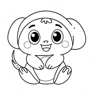 Cute Momo Character Coloring Page 38163-30684