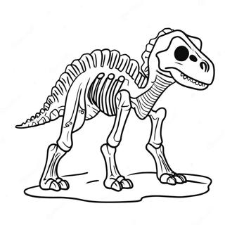 Dinosaur Skeleton Coloring Page 38192-30698