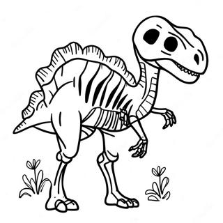 Dinosaur Skeleton Coloring Page 38192-30700