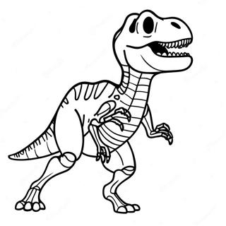 T Rex Skeleton Roaring Coloring Page 38193-30705