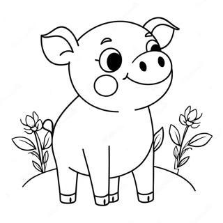 Cute Pig Coloring Pages