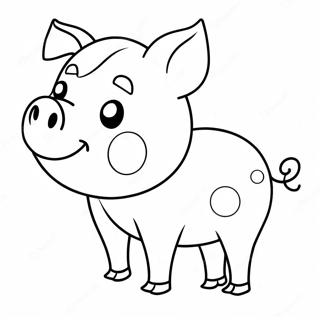 Cute Pig Coloring Page 38202-30710