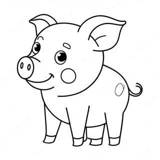 Cute Pig Coloring Page 38202-30711