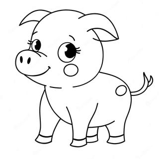 Cute Pig Coloring Page 38202-30712