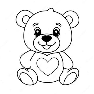 Cute Build A Bear With Heart Coloring Page 38213-30718