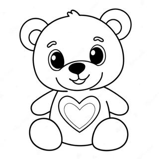 Cute Build A Bear With Heart Coloring Page 38213-30720