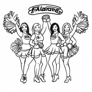 Atlanta Falcons Cheerleaders Coloring Page 38223-30729