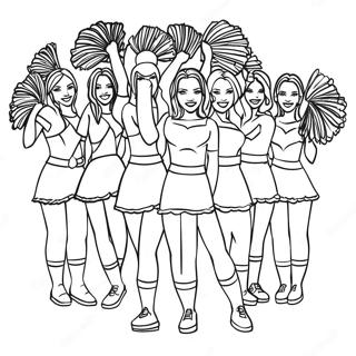 Atlanta Falcons Cheerleaders Coloring Page 38223-30731