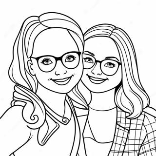 Liv And Maddie Happy Moments Coloring Page 38233-30739